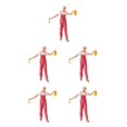 thumbnail image 1 of Wweixi 1/87 Diorama Graffiti Figure Characters Resin People Train Layout Pink 5Set, 1 of 6