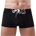 thumbnail image 1 of Mens Low Waist Solid Color Striped Drawstring Hot Spring Quick Dry Swimming Briefs, 1 of 9