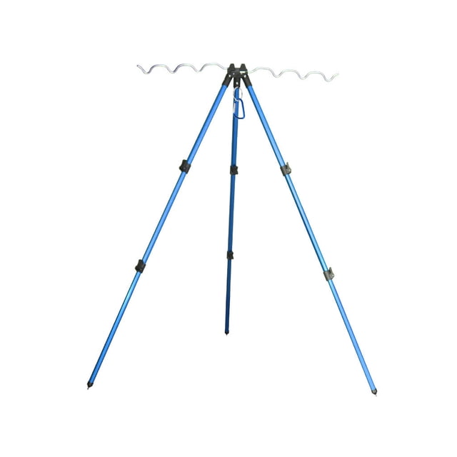 Unatoiry Fishing Rod Telescopic Holder Tripod Bracket Pole Support Portable Stand B Blue