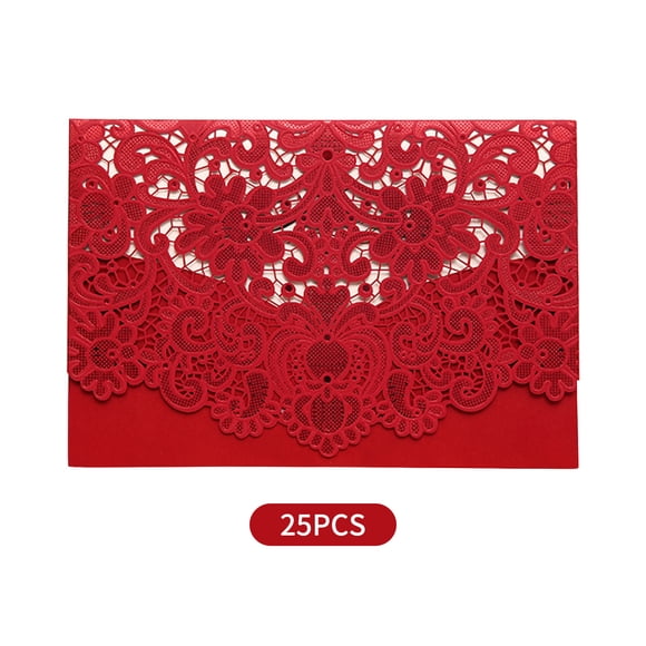 Blank Cards And Envelopes, 25PCS Hollow Out Wedding Invitations Cards Wedding Invitation Card Making Kit with Envelopes For Wedding Bridal Shower Engagement Greeting Card