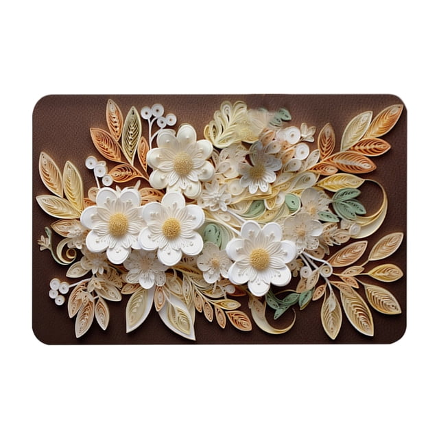 kyusrd Home Office Decor Specials!Diatomite Three-dimensional Flower Floor Mat Bathroom Non-slip Mat Quickdrying Soft Foot Mat Washable Foot Mat