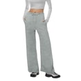 thumbnail image 1 of Ohufall Womens Sweatpants Drawstring Elastic Low Waist Pants Straight Leg Low Rise Sweatpants Pants Jogger Sweatpants with Pockets, 1 of 3