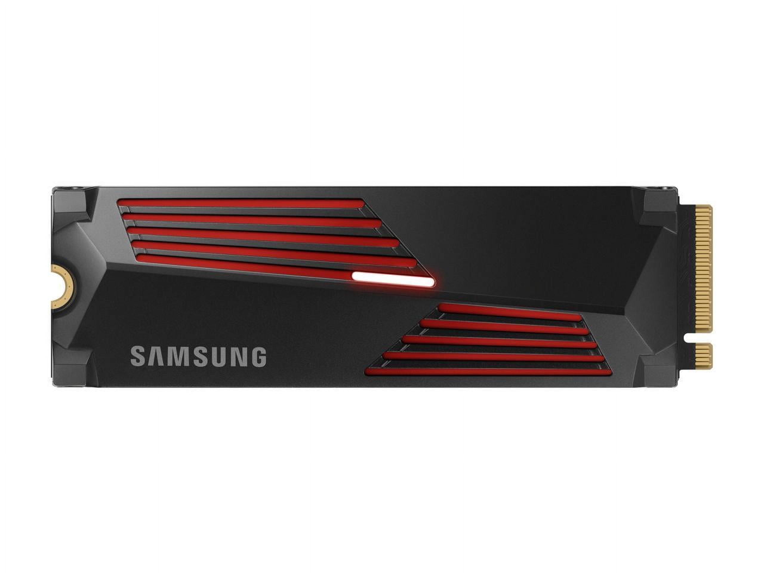 Samsung 990 PRO MZ-V9P4T0CW - SSD - encrypted - 4 TB - internal - M.2 2280 - PCIe 4.0 x4 (NVMe) - 256-bit AES - TCG Opal Encryption - integrated heatsink