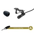 thumbnail image 1 of Black Lavalier Lapel Microphone 3.5Mm Xlr 3-Pin Xlr 4-Pin for Wireless, 1 of 5