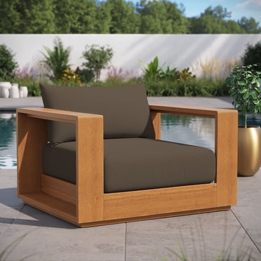 Modway Tahoe Chair in Natural Cocoa Patio Furniture