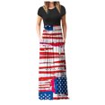 thumbnail image 1 of QIPOPIQ Robes pour Femmes avec Poches Manches Courtes Tendance Imprimé Fête de l'Indépendance Robe d'Été Vacances Longue Robe Offres 2023, 1 of 7