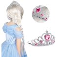 thumbnail image 2 of Princess ELSA The Snow Queen Dress Up Accessories - 2 Piece Gift Set With Rhinestone Crown Magic Wand Pink, 2 of 7