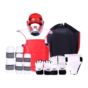 Siruishop 8 Pieces Taekwondo Sparring Gear Boxing Body Protector Padded Arm Leg Guards Set for Sparring Training, Muay Thai, MMA, Sanda M