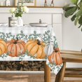 thumbnail image 5 of Fall Tablecloth 60x84 Inch Rectangular, Thanksgiving Autumn Harvest Orange Pumpkin Buffalo Plaid Table Cover for Party Picnic Dinner Decor, 5 of 5