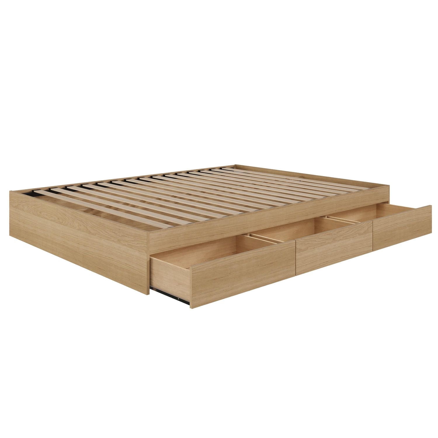 Lit rangement 3 tiroirs Nordik de Nexera, fini Érable naturel