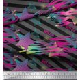 thumbnail image 3 of Soimoi Velvet Fabric Star & Diagonal Stripe Print Fabric by Yard 58 Inch Wide, 3 of 3