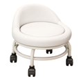 thumbnail image 1 of Abbracc Low Rolling Seat Pulley Stool Pedicure Stool Roller Seat Short Stool for Library white, 1 of 9