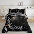 thumbnail image 2 of Erosebridal Ensemble de Couette Simple de Basketball, Couette en Duvet Noire et Grise, Décor de Chambre Sportive, Réversible, 2 of 7