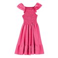 thumbnail image 4 of Tranfacy Casual Dresses for Girls,Girls Ruffle Dress,Summer Dresses Cute Double Layer Ruffle Sleeve Smocked Flowy Dress, 4 of 4