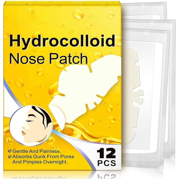 Hydrocolloid Nose Patch for Nose Pores Pimples Zits Oil Blackhead Removal Strips Pore Cleansing Nose Stickers Pore Strips Deep Cleansing Blackhead Rem