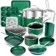 thumbnail image 1 of Granitestone Diamond 20 Piece Nonstick Emerald Aluminum Pots and Pans Cookware & Bakeware Kitchen Set, 1 of 11