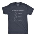 thumbnail image 1 of Mens Name The Triangles Funny Math T Shirt Sarcasm Novelty I Love Math Graphic (Navy) - L, 1 of 4
