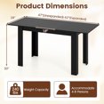 thumbnail image 3 of Costway 47"-62" Extendable Dining Table for 4-8 People for Dining Room Home Office Black, 3 of 10