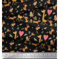 thumbnail image 2 of Soimoi Polyester Crepe Fabric Balloon,Floral & Cute Animals Cartoon Print Sewing Fabric Yard 52 Inch Wide, 2 of 3