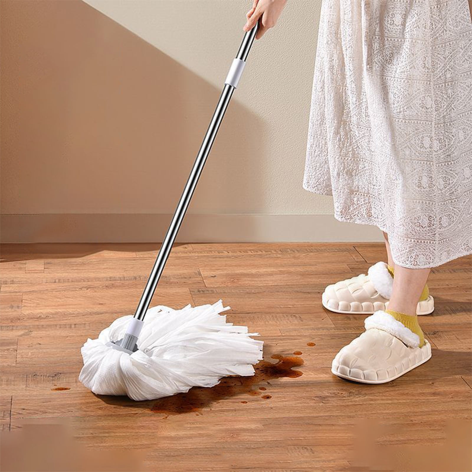 Dvkptbk Wash Mop Non Woven Mop Lightweight and Absorbent Mop Mopping