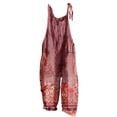 thumbnail image 2 of LOVZFMLL Combinaison pour Femme, Imprimée d'Été Sans Manches, Dos Nu, Ample, Longue, Rouge, G, 2 of 5
