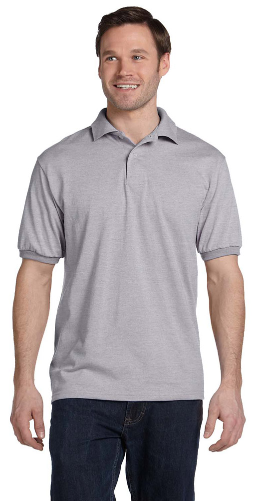 Hanes 054 EcoSmart Polo pour Hommes - Acier Clair - Grand