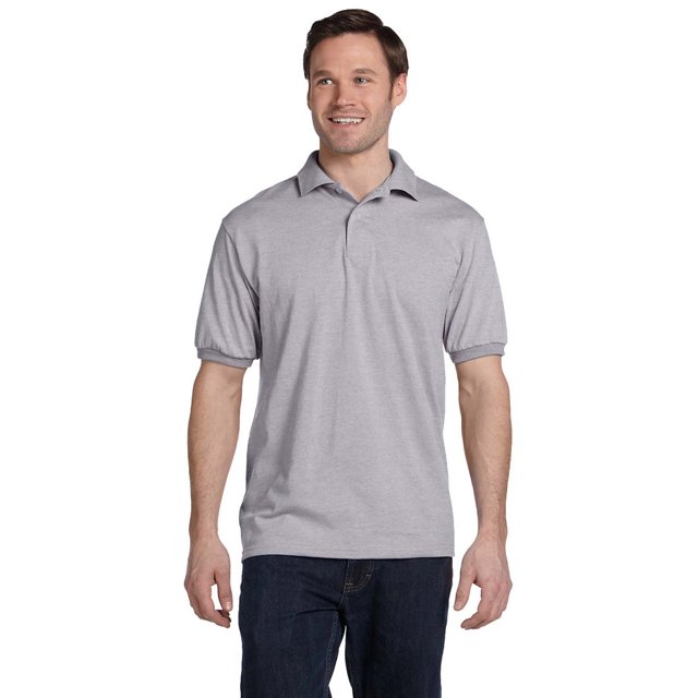 Hanes 054 EcoSmart Polo pour Hommes - Acier Clair - Grand