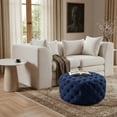 thumbnail image 2 of Meridian Furniture Addison Button Tufted Navy Velvet Ottoman and Bench, 2 of 4