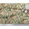 thumbnail image 2 of Soimoi Poly Georgette Fabric Bird & Leaf Bird Print Fabric by Yard 42 Inch Wide, 2 of 3