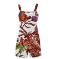 thumbnail image 5 of Pisexur Femmes Casual Grande Taille Combinaison Summer Floral Manches Romper Sangle Spaghetti Réglable en Vrac Short Extensible une Pièce Combinaisons avec Poches S-3XL, 5 of 5