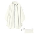 thumbnail image 1 of Clearance! Baberdicy Unisex Solid Color Hooded Zippered Poncho Shawl White, 1 of 6