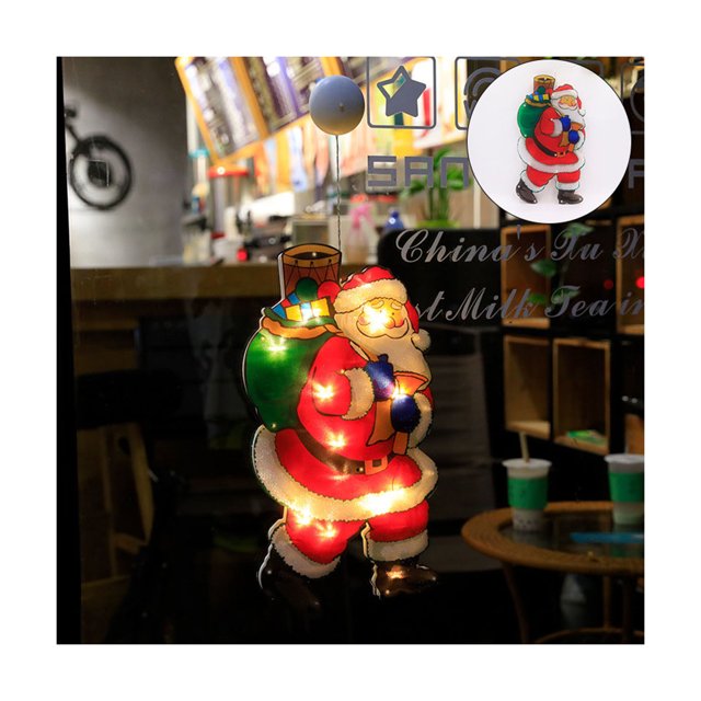 CAROOTU LED Christmas Lights Indoor Window Decorations with Suction Cup for Holiday Birthday Party Christmas Tree Decorations