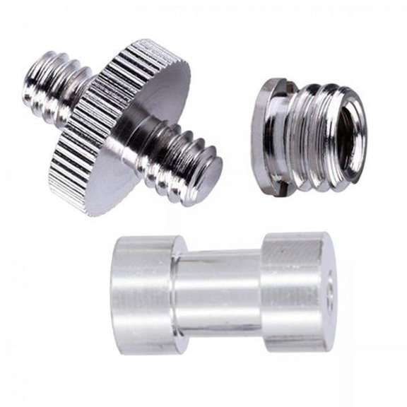 Yinanstore Adaptateur de Montage à Vis Filetée 2x 1/4 Po à 3/8 Po, Vis de Montage pour Caméra Vis de Caméra en Métal 1/4 3/8 pour Trépied à Rotule Monopode de Caméra, Facile à Assembler 2 Pcs