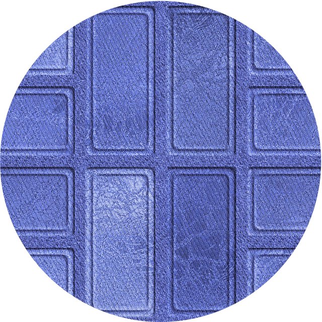 Ahgly Tapis d'Intérieur Lavable en Machine Carré Transitionnel Bleu Ciel, 3 Pieds Carré