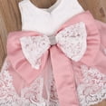 thumbnail image 4 of 2 Pcs Robe pour Nouveau-Née Fille en Dentelle, Robe Tutu de Princesse, Robe de Fête d'Anniversaire et de Vacances + Bandeau, Ensembles 0-24 m, 4 of 5
