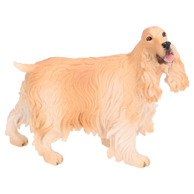 Modèle Cocker Spaniel, Figurines Éducatives Polyvalentes pour Décoration Intérieure PL127-1543 Jaune