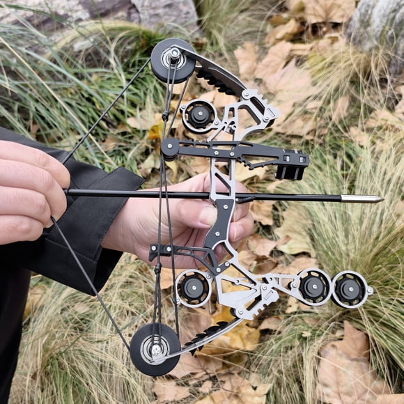 AMEYXGS Archery T-ONE Mini Ensemble de Flèches à Arc Composé Jouet (Noir)