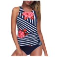 thumbnail image 2 of Women Tankini Swimsuit High Waist High Neck Tummy Control Two Piece Bathing Suits Halter Swimwear Set, 2 of 4