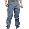 thumbnail image 1 of Cameland Pantalon Cargo pour Homme Décontracté Uni à Multiples Poches Multi Multifonction Pantalon de Travail Pantalon, 1 of 3