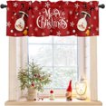 thumbnail image 1 of Cantonnières Rouges « Merry Noël » pour Fenêtres de Cuisine, Cantonnières Amusantes avec Père Noël Suspendu, Poche pour Tringle, Garnitures de Traitement de Fenêtre pour Cuisine/salon/chambre/salle de Bain, 54 Pouces X 18 Pouces, Neige Hiver Fête, 1 of 5