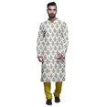 thumbnail image 1 of Atasi Kurta Pyjama de Fête pour Hommes Col Mandarin Manches Longues Kurta Pyjama Ethnique, 1 of 5