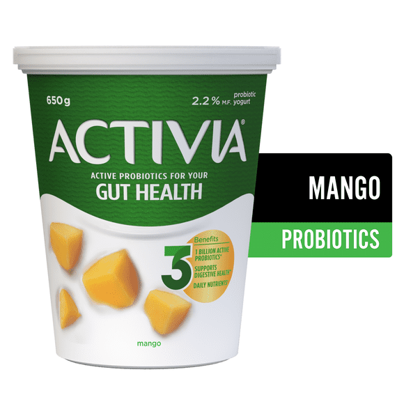 Activia Yogourt, saveur de mangue, yogourt probiotique