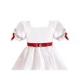 thumbnail image 2 of Robe Fille Blanche Halloween Col Carré Jupe Superposée Manches Courtes Bouffantes 5 Ans, 2 of 6