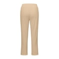thumbnail image 5 of Yuyuzo Womens Casual Cotton Linen Pants High Waisted Drawstring Loose Fitted Trousers with Pockets, 5 of 5