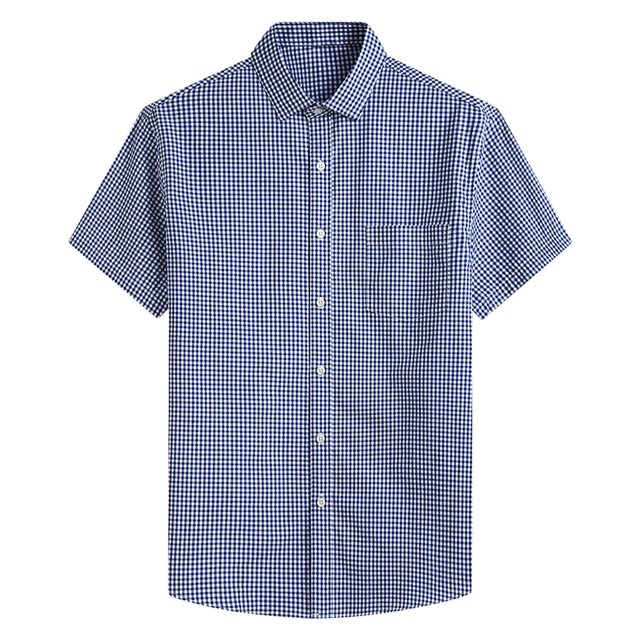 Birdeem Chemise à Manches Courtes pour Hommes Mode Business Col Rabattu Bouton Poche