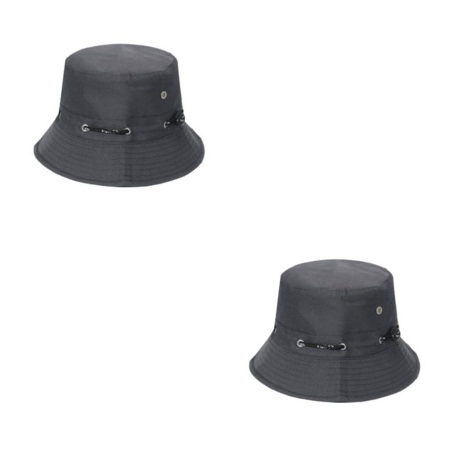 Thinsony Polyester Breathable Fisherman Cap For Sun Protection And Comfort Sunscreen Fisherman Cap Hat Summer darkgray 58cm 2Set