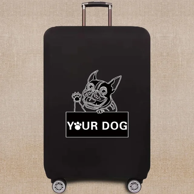 Travel Accessories Luggage Case Suitcase Dust Protective Cover 18-28 Inch Footprints Pattern Series Trolley Case Elastic Cover 8Footprints006 S