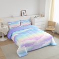 thumbnail image 3 of Erosebridal Rainbow Clouds Bedding Queen Comforter Set, Sky Stars Down Comforter, Girls Room Decor, Reversible 3 Pieces, 3 of 8