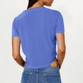 thumbnail image 4 of Yuyuzo Hauts Courts pour Femmes T-Shirts à Manches Courtes Col Rond Hauts de Sortie T-Shirts Unis Hauts, 4 of 7