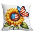thumbnail image 2 of Matoen Sunflower Pillow Cover without Core Independence Day Sofa Cushion Pillow Cover, 2 of 8